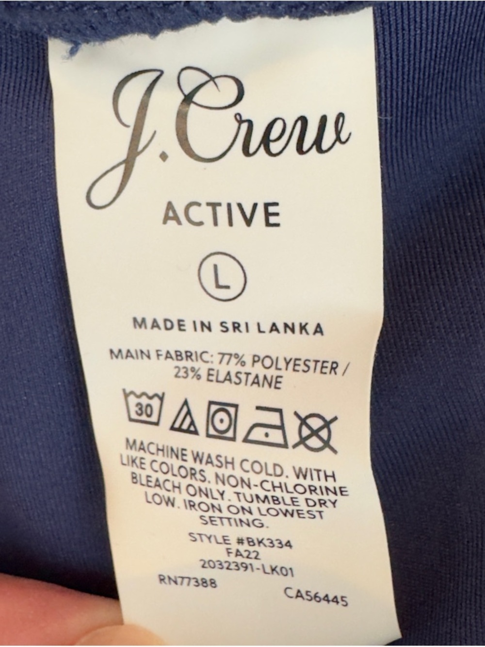 J. Crew Active Navy Blue Skort Sz Large - Picture 4 of 4